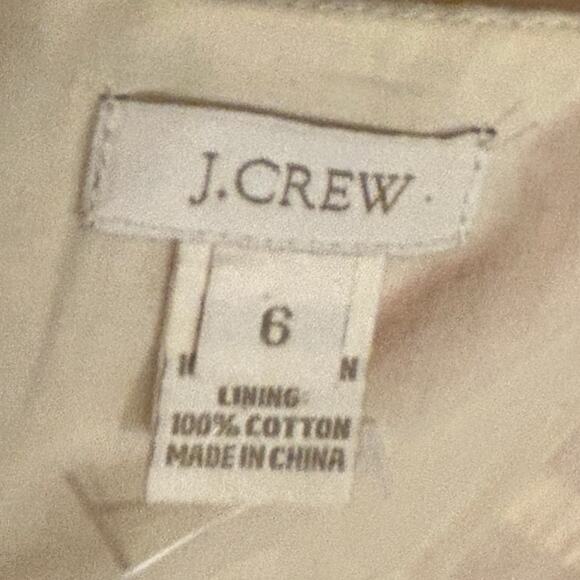 J. Crew Mirabel Mini Dress Women’s 6 Embroidered Floral Cream Coral Empire Waist - Picture 3 of 7